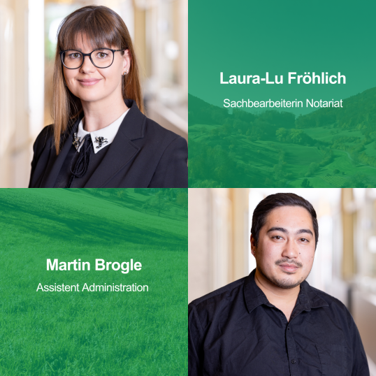 Neue Mitarbeiter Laura-Lu Fröhlich und Martin Brogle